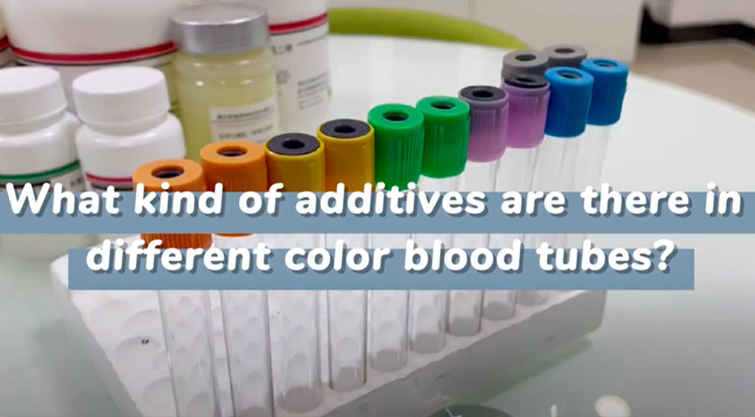Que tipo de aditivos existem em diferentes tubos de sangue de cores